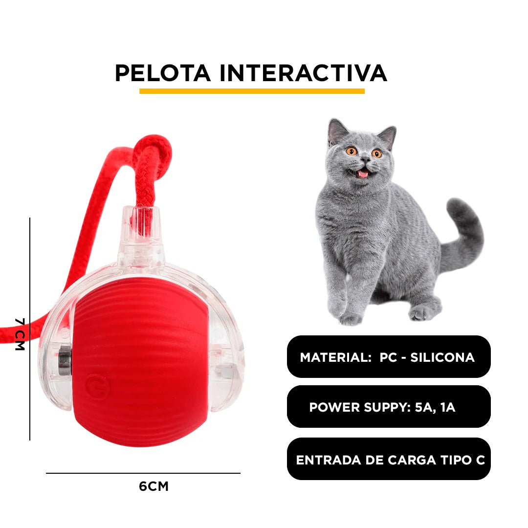 PELOTA ELECTRICA INTERCTIVA PARA GATOS